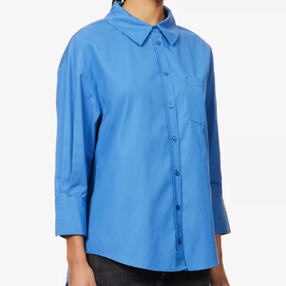 Anine Bing Blue Button Down Shirt - Picture 12 of 12